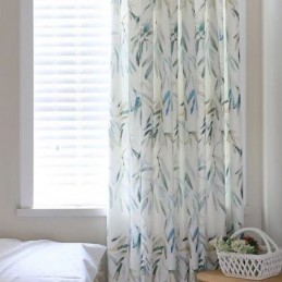 Modern Printed Curtian Plants Pattern Blackout Curtain Made to Measure Curtain For Living Room