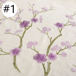 Nordic Blackout Curtain Made to Measure Curtain Cotton Plum Blossom Embroidered