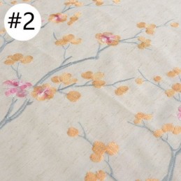 Nordic Blackout Curtain Made to Measure Curtain Cotton Plum Blossom Embroidered