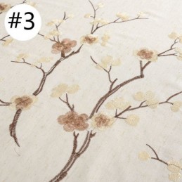 Nordic Blackout Curtain Made to Measure Curtain Cotton Plum Blossom Embroidered
