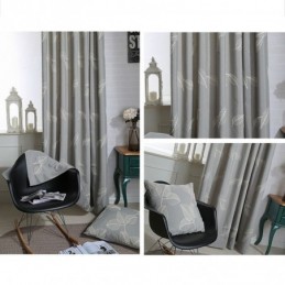 Cotton Blackout Curtain Made to Measure Curtain Nordic Leaf Embroidered For Living Room Bedroom