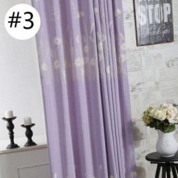 Cotton Blackout Curtain Made to Measure Curtain Nordic Plant Embroidered For Living Room Bedroom
