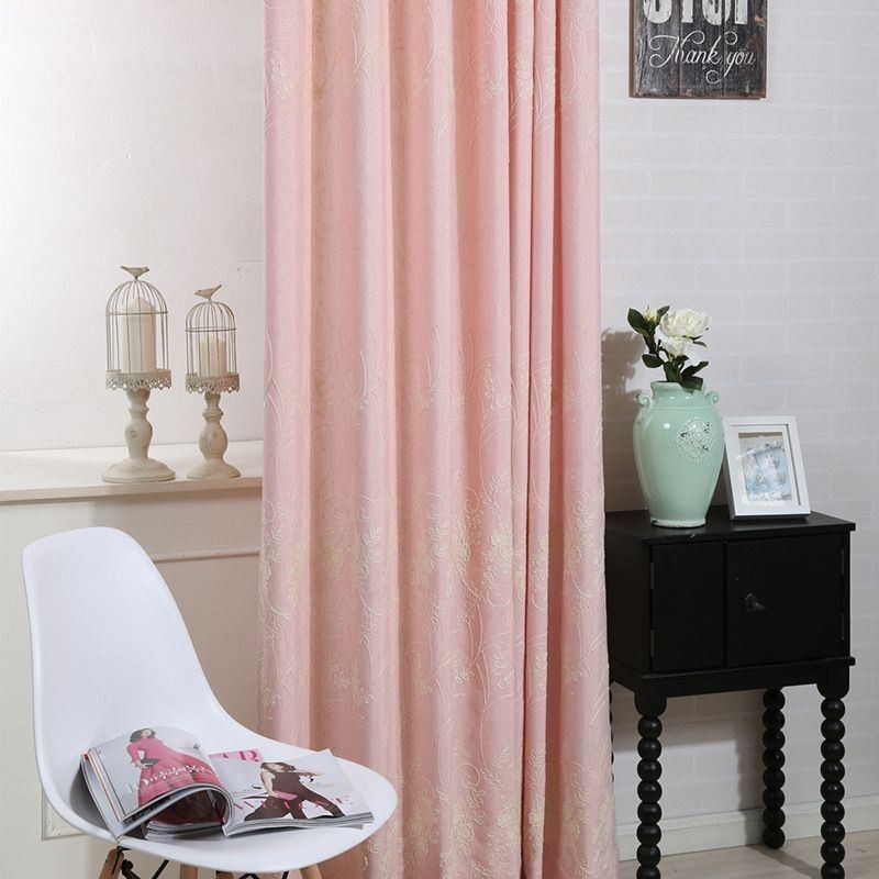 Nordic Plant Embroidered Curtain Made to Measure Curtain Linen For Living Room Bedroom