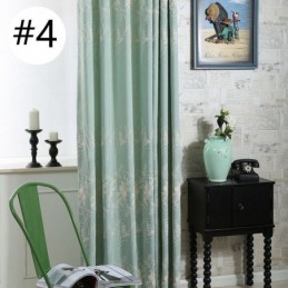 Nordic Plant Embroidered Curtain Made to Measure Curtain Linen For Living Room Bedroom