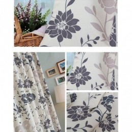 Nordic Cotton Blackout Curtains Printed Floral Window For Living Room Bedroom