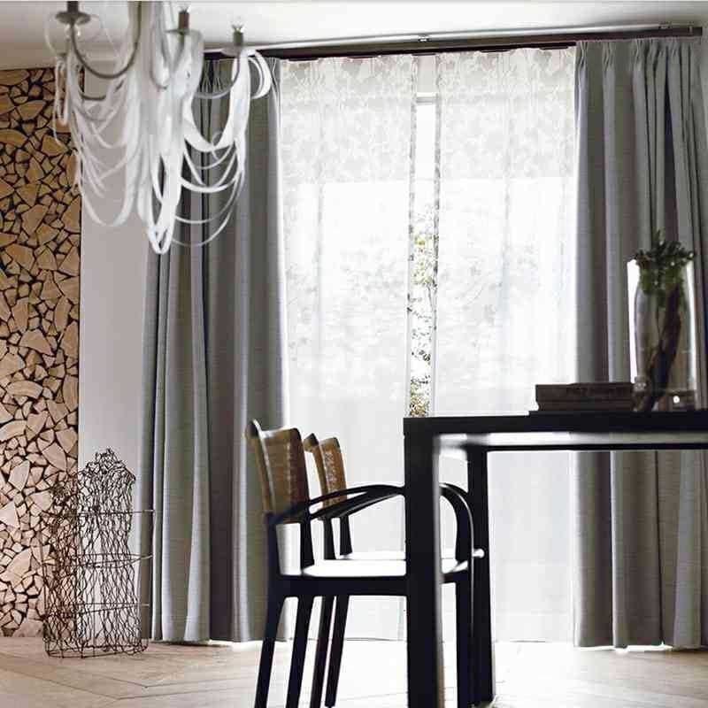 Modern Plain Color Linen Blackout Curtains Premium Custom Living Room Dining