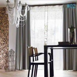 Modern Plain Color Linen Blackout Curtains Premium Custom Living Room Dining