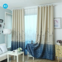 Castle Printed Blue Curtain Made to Measure Curtain Nordic Popular Bedroom Kid's Room Fabric