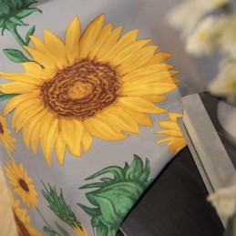 Polycotton Curtain Made to Measure Curtain American Sunflower Printed Semi Blackout Curtains