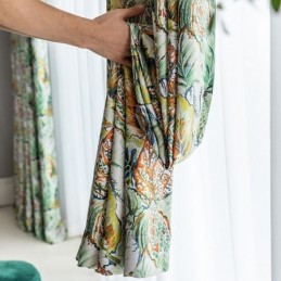 Curtain Made to Measure Curtain Oil Painted Leaves American Printed Blackout Curtains