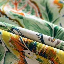 Curtain Made to Measure Curtain Oil Painted Leaves American Printed Blackout Curtains