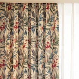 American Polycotton Curtain Made to Measure Curtain Plants Printed Blackout Curtains