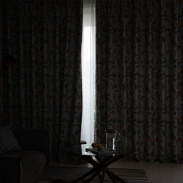 Printed Curtains American Plants and Birds Blackout