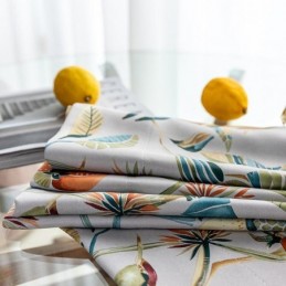 Printed Curtains American Plants and Birds Blackout