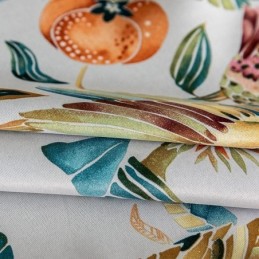 Printed Curtains American Plants and Birds Blackout