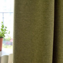 Nordic Modern Solid Color Curtain Made to Measure Curtain Black Silk Blackout Cotton and Linen Curtains