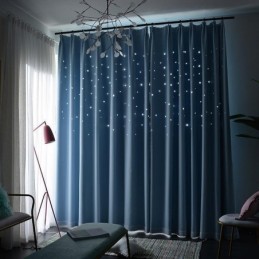 Modern Creative Curtain Made to Measure Curtain Solid Hollow Star