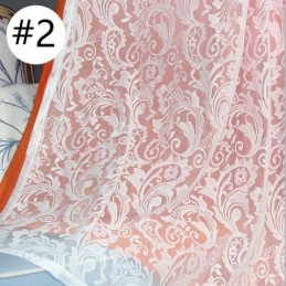 Nordic Style Blackout Curtain Made to Measure Curtain Plant Jacquard Cloth Yarn Integrated