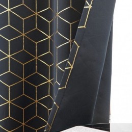 Blackout Curtain Made to Measure Curtain Geometric Bronzing Nordic Style For Living Room Bedroom