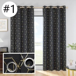 Blackout Curtain Made to Measure Curtain Geometric Bronzing Nordic Style For Living Room Bedroom