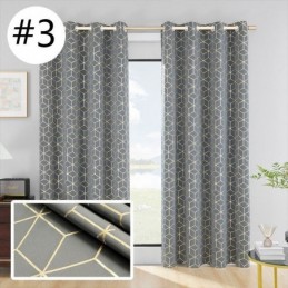 Blackout Curtain Made to Measure Curtain Geometric Bronzing Nordic Style For Living Room Bedroom