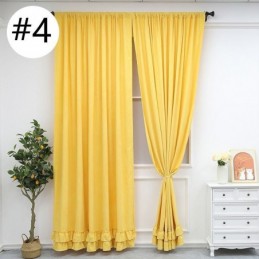 Solid Color Chenille Blackout Curtain Made to Measure Curtain Nordic Style Splicing For Living Room And Bedroom