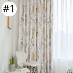 Nordic Printed Leaves Blackout Curtain Made to Measure Curtain For Living Room Bedroom