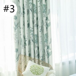 Nordic Printed Leaves Blackout Curtain Made to Measure Curtain For Living Room Bedroom