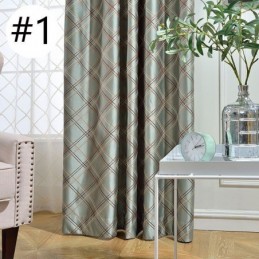 Nordic Blackout Curtain Made to Measure Curtain Rhombus Jacquard For Living Room Bedroom