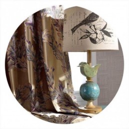 Nordic Blackout Curtain Made to Measure Curtain Feather Jacquard For Living Room Bedroom