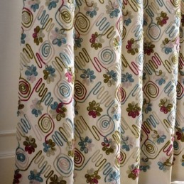 Nordic Style Blackout Curtains Poly Cotton Embroidered For Living Room Bedroom