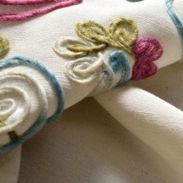 Nordic Style Blackout Curtains Poly Cotton Embroidered For Living Room Bedroom