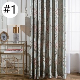 European Blackout Curtains Jacquard Patterned For Living Room Bedroom