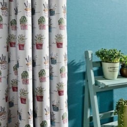Nordic Blackout Curtain Made to Measure Curtain Potted Plant Printed For Living Room Bedroom