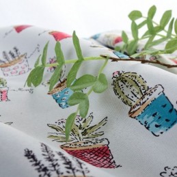 Nordic Blackout Curtain Made to Measure Curtain Potted Plant Printed For Living Room Bedroom