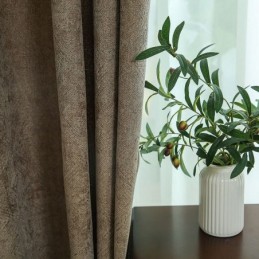 Blackout Curtain Made to Measure Curtain Nordic Solid Color Jacquard For Living Room Bedroom