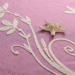 Nordic Wind Blackout Curtain Made to Measure Curtain Plant Embroidered Cotton Linen