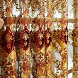 European Embroidered Curtains Luxury For Living Room Bedroom