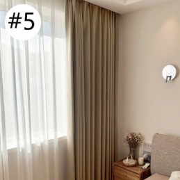 Modern Blackout Curtains Solid Color Jacquard For Living Room