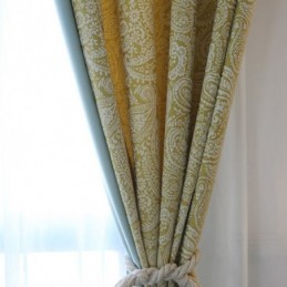Modern Cotton Curtain Made to Measure Curtain PLant Jacquard For Living Room Bedroom