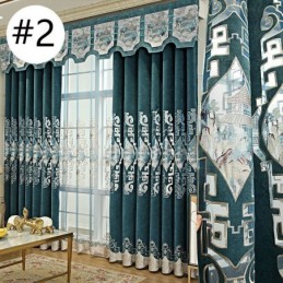 Luxury Curtain Made to Measure Curtain With Embroidered Pattern For Living Room Bedroom