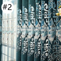 Luxury Curtain Made to Measure Curtain With Embroidered Pattern For Living Room Bedroom