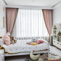 Modern Stitching Curtain Made to Measure Curtain Houndstooth Blackout For Living Room Bedroom