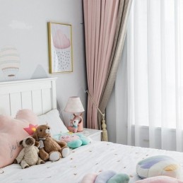 Modern Stitching Curtain Made to Measure Curtain Houndstooth Blackout For Living Room Bedroom