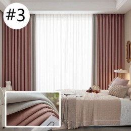 Modern Stitching Curtain Made to Measure Curtain Chenille Blackout For Living Room Bedroom
