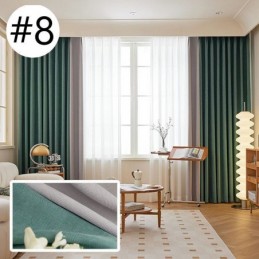 Modern Stitching Curtain Made to Measure Curtain Chenille Blackout For Living Room Bedroom