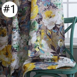 American Stye Blackout Curtain Made to Measure Curtain Room Darkening Curtains With Floral Design