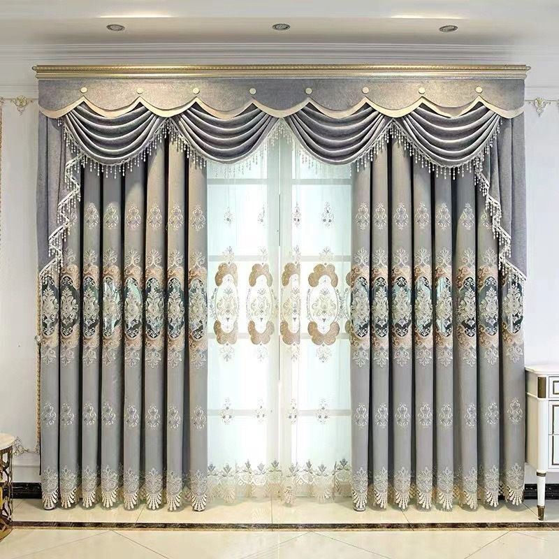 Modern Curtain Made to Measure Curtain European Style Embroidery