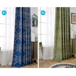 Modern Max Blackout Curtain Made to Measure Curtain Geometric Embroidery Bedroom