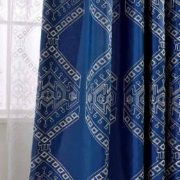 Modern Max Blackout Curtain Made to Measure Curtain Geometric Embroidery Bedroom
